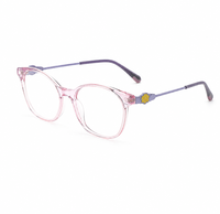 Montures Optiques Rondes pour Enfants 03007 avec Charnière à Ressort, Lunettes Flexibles pour Filles et Garçons, Mignonnes, pour Usage Quotidien en Classe