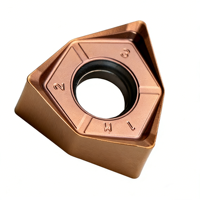 Plaquettes de coupe en carbure WNMU double face à alimentation rapide, revêtement PVD, haute performance, résistance à l'usure, pour tournage et fraisage CNC