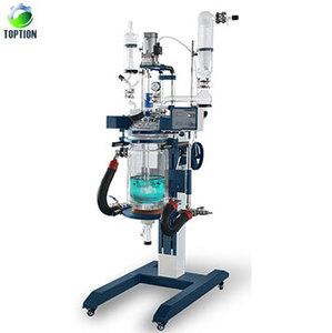 Customized 1L- 200L Chemical and Double Single Layer Reactor Glass Reactor Double Layer Glass Reaction <b>Kettle</b> - Product Image 1