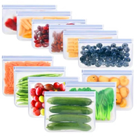 Eco-vriendelijke herbruikbare PEVA lunchtas met matglanzende rits, op maat gemaakte verpakking voor broodjes, snacks, fruit en brood, voedselveilige verpakking met opdruk