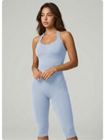 Nouvelle Arrivée YNSEA Combinaison de Yoga Halter Taille Haute Sans Couture Ajustée en Nylon Sans Manches pour Femme – Idéale pour la Gym et l'Entraînement