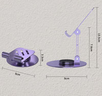 Support de bureau antidérapant à rotation 360°, support de téléphone portable en métal pas cher pour tous les téléphones, pour tous les appareils mobiles