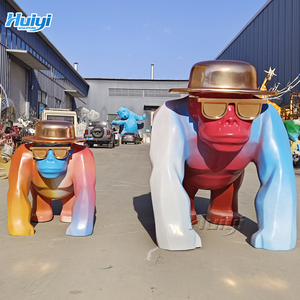 Escultura <span class=keywords><strong>de</strong></span> Gorila <span class=keywords><strong>de</strong></span> Fibra <span class=keywords><strong>de</strong></span> Vidrio <span class=keywords><strong>de</strong></span> Tamaño Real Personalizada, Estatua <span class=keywords><strong>de</strong></span> King Kong <span class=keywords><strong>de</strong></span> Resina para Decoración <span class=keywords><strong>de</strong></span> Parques, Zoológicos y Hoteles al Aire Libre - Product Image 4