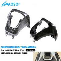 AKOSO 3K ensemble de couvercle de réservoir de carburant en fibre de carbone pour Honda XADV 750 2017 2018 2019