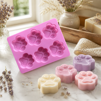 Moule en silicone en forme de patte pour savon, bougie, résine et cire