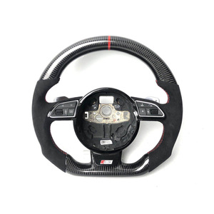 Volant de voiture sport en cuir et fibre de carbone personnalisé en stock pour <span class=keywords><strong>Audi</strong></span> S6 S7 A4 A5 A6 A7 Q3 Q5 A3 S3 <span class=keywords><strong>S8</strong></span> 2014 2015 2016 - Product Image 5