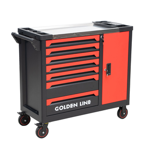 Goldenline MOQ80 Eco-Friendly Power Coated Cold Rolled Steel 7 Drawers Tool <strong>Cabinet</strong> <strong>Keyed</strong> <strong>Locking</strong> 500KG Load Capacity Garage - Product Image 1