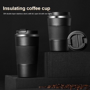 Taza de Café de Acero Inoxidable 316 de 510 ml con Funda Antideslizante, Termo de Viaje para Auto, Botella Aislada - Product Image 3