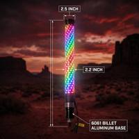 Lámpara LED RGBW de 25 Pulgadas para Techo, Tipo Láser, sin Varilla, de Aluminio Billet, con Control RF por Aplicación, para Vehículos Todoterreno, ATV, UTV y Camiones