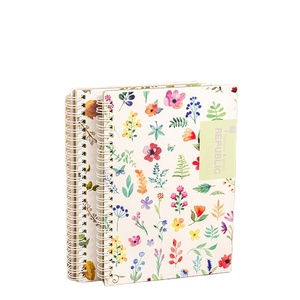 Indonesia New Arrival văn phòng phẩm mẫu miễn phí Chất lượng cao trường thời trang hoa in xoắn ốc máy tính xách tay bằng văn bản Pads 1790 - Product Image 1