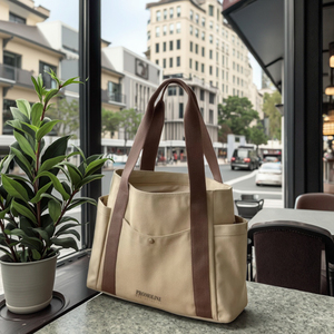 Tái Sử Dụng Bông Tote Túi Công Suất Lớn Vải Vai Mua Sắm Túi Với Dây Kéo Túi Sinh Thái Thân Thiện Với Biểu Tượng Tùy Chỉnh Số Lượng Lớn Cho Phụ Nữ - Product Image 1