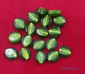 Perles rondes multicolores faites à la main de couleur pure en vrac pour la fabrication de bijoux à bricoler soi-même collier en gros unique - Product Image 1