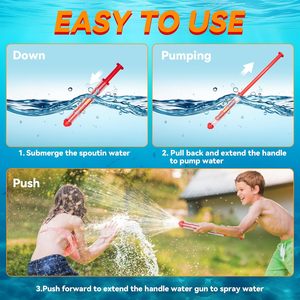 Pistola de agua de plástico de gran capacidad con chorro extraíble para niños, juguete para jugar en la piscina al aire libre en verano - Product Image 2