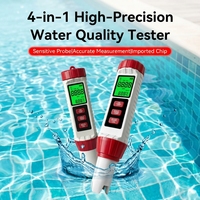 Testeur numérique portable de pH/TDS/EC/température pour piscine et eau du robinet, utilisation en laboratoire, personnalisable OEM, précision de 0,05 pH