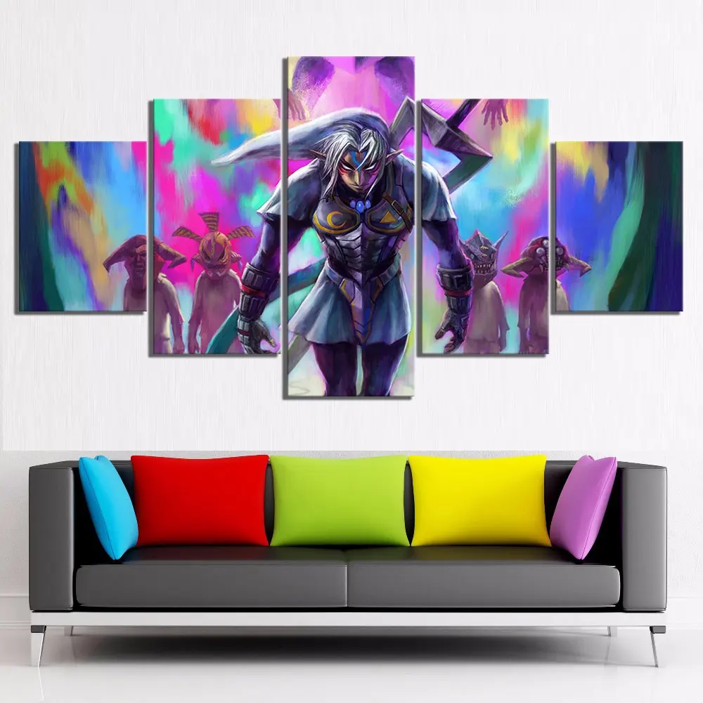 Video oyunu posteri Zelda yağlıboya HD duvar kağıdı fantezi sanat tuval boya duvar posteri oturma odası dekor için