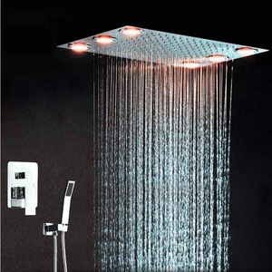Système de <span class=keywords><strong>douche</strong></span> 2-en-1 pour <span class=keywords><strong>baignoire</strong></span> encastrée au plafond, lumière LED multicolore et <span class=keywords><strong>douche</strong></span> électrique télécommandée - Product Image 3