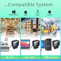 Escáner de Códigos de Barras USB CMOS YJFIRST, Lector de Códigos QR 2D, Plataforma de Escaneo Omnidireccional, Escáner de Escritorio con Ventana Grande