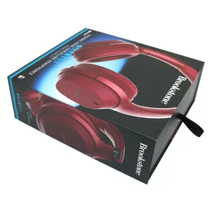 Custom Grande Headphone Fone De Ouvido Embalagem De Luxo Magnético Presente Embalagem Caixa De Papel Headset Pacote Gift Boxes