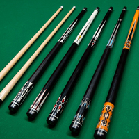 S.Q.F Luxe Étui de présentation pour ensemble de queues de billard en bois d'érable avec joint central 1/2, en acier inoxydable, avec poignée en Lacewood et en fibre de carbone pour snooker