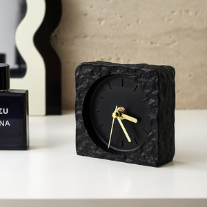 Horloge Murale Silencieuse Carrée en Pierre Nid d'Abeille, Style Minimaliste Moderne, Décoration de Bureau et de Maison, Aiguille des Secondes Fluide - Product Image 2