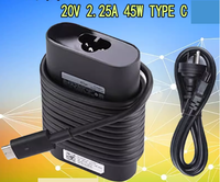Pengisi Daya Adaptor AC untuk Dell XPS 13 9370 XPS9370-7625GLD-PUS 13 9380 Tipe-C USB-C PD Catu Daya 19.5V 2.31A 45W