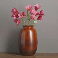 Enkelvoudige kunstmatige Cymbidium bloem, nep Cymbidium orchidee, tafelvaas huwelijksdecoratie bloemstuk