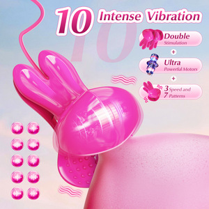 Masseur de poitrine électrique Rabbit Necklace Milk Clip, 10 niveaux de vibration, 100% étanche, contrôle par application, pour hommes, femmes et usage partagé adulte - Product Image 4