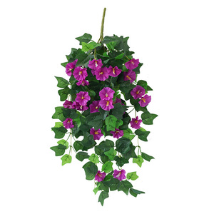 Artificial Morning Glory Rattan <b>Hanging</b> Flower Plastic Vine Floral Ornament Wall <b>Hanging</b> Decor for Home Balcony Indoor Layout - Product Image 1