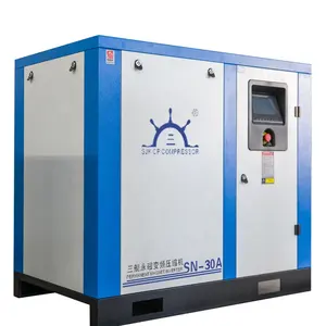 Low Noise En Stille 22kw 30hp Energiebesparende Luchtcompressor Schroeftype Luchtcompressor Frequentieomvormer