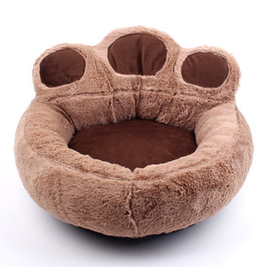 Cama para Cães Ecológica Direto da Fábrica, Casa de Pelúcia Quente para o Inverno, Design de Pata de Urso, Tapete para Animais de Estimação Removível e Lavável com Enchimento de Algodão PP - Product Image 5