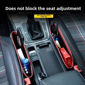 Sac de rangement pour fente latérale de siège de voiture en cuir PU, organisateur de rangement pour espace vide, vente chaude - Product Image 3