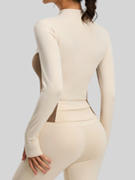 Veste de yoga slim color block grande taille pour femme, respirante, anti-transpiration, séchage rapide, pour la course et le fitness