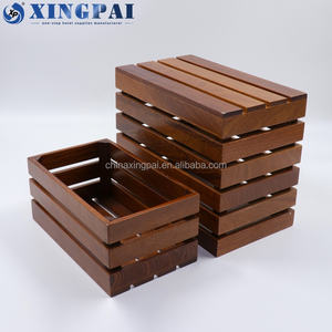 XINGPAI banquete de bodas de alta calidad 100% sepele madera buffet pastel pan cesta - Product Image 1