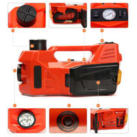 Cric hydraulique électrique rechargeable 4 en 1 de sauvetage routier portable 12V pour voiture avec gonfleur de pompe à pneu