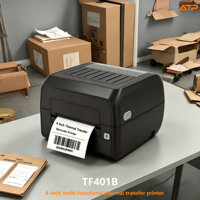 ATP New Product TF401B Ribbon Thermal Barcode Printer Adjustable Print Head USB Interface Wide Application 1-Year Warranty Stock