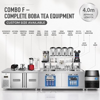Station de travail automatique pour bubble tea, comptoir en acier inoxydable avec scelleuse, service rapide, pour salon de thé au lait