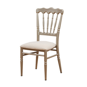 Chaise <span class=keywords><strong>Napoléon</strong></span> QL800B en aluminium de qualité avec coussin fixe pour fête de mariage ou bureau à domicile/entrée/hôpital - Product Image 1