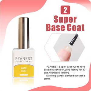 FZANEST 15mlビタミン添加スーパーベースコート酸フリープライマー16種類の機能性ゲルダイヤモンドトップコートラバーベーススノートップ - Product Image 4