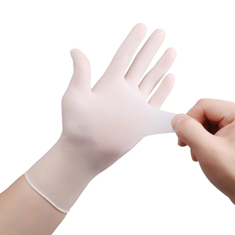 Hot Sale Wholesale Single Use Protective Latex Disposable Gloves Powder Free Latex Gloves Food