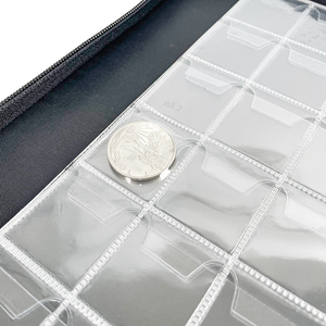 สมุดเก็บธนบัตรแบบสั่งทำสีดำ 3 ช่อง ปก PU สำหรับเก็บเหรียญและธนบัตร - Product Image 5