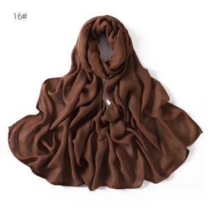 Hiyab Modal Premium de Alta Calidad 70*175CM Ligero, con Efecto Arrugado, Color Liso, Casual, Pañuelo para la Cabeza, Chal, Venta al por Mayor, Tradicional para Mujer - Product Image 4