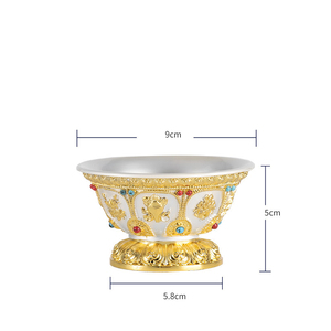 Huit bols tibétains en métal de bon augure bols en argent doré pour <span class=keywords><strong>le</strong></span> <span class=keywords><strong>Tibet</strong></span> - Product Image 6