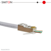 Konektor RJ45 CAT5 CAT6 Pass Through untuk Kabel LAN Cat5 Cat6