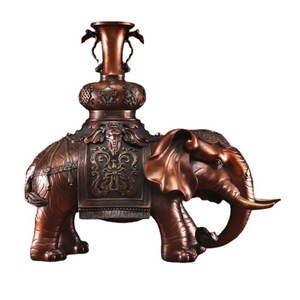 Copper World Brass <b>Elephant</b> Figurine Vase Shape Handmade Home Office Decoration Peace Prosperity Symbol - Product Image 4