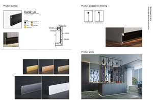 Bandes lumineuses LED en alliage d'aluminium et plinthes imperméables et faciles à nettoyer pour l'éclairage d'ambiance du salon - Product Image 4