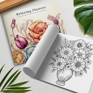 Libro <span class=keywords><strong>da</strong></span> <span class=keywords><strong>Colorare</strong></span> con <span class=keywords><strong>Fiori</strong></span> Rilassanti, <span class=keywords><strong>Disegni</strong></span> Floreali Intricati, Libro <span class=keywords><strong>da</strong></span> <span class=keywords><strong>Colorare</strong></span> <span class=keywords><strong>per</strong></span> <span class=keywords><strong>Adulti</strong></span> con Terapia Artistica Calmante - Product Image 1