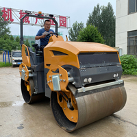 Compacteur routier vibrant à double tambour de 1, 2 et 3,5 tonnes – Mini-rouleau compresseur d'asphalte et de sol tandem – Prix compétitif