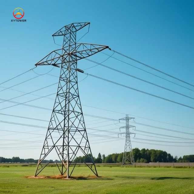 Galvanizing Steel Power 110KV 132KV Multi-Circuit Transmission Tower ...
