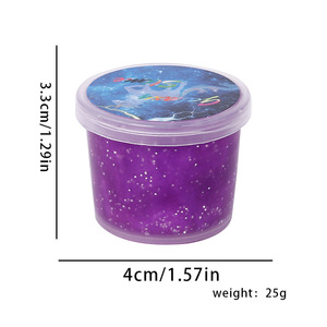 Slime de Cristal con Diseño de Cielo Estrellado en Frascos Pequeños, Slime de Colores Mezclados, Pegamento Espumoso, Fabricante de Slime al por Mayor - Product Image 5