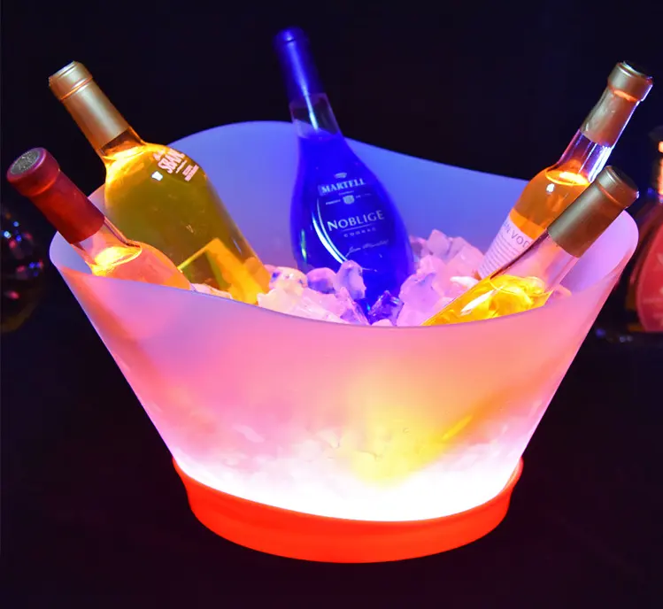 Superb Chilling Beer Wine Container Can Cooler Large Capacity Drink Beer Beverage Ice Bucket Led Ice Bucket